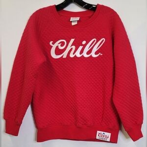 Coors  light quilted embroidered chill Pullover